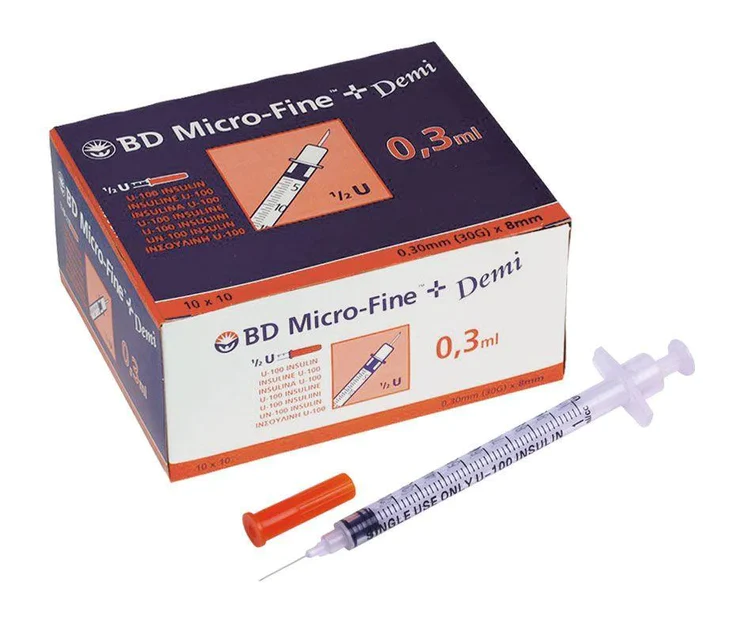 BD Micro-Fine 0.3ml (30G) x 8mm Insulin Needle